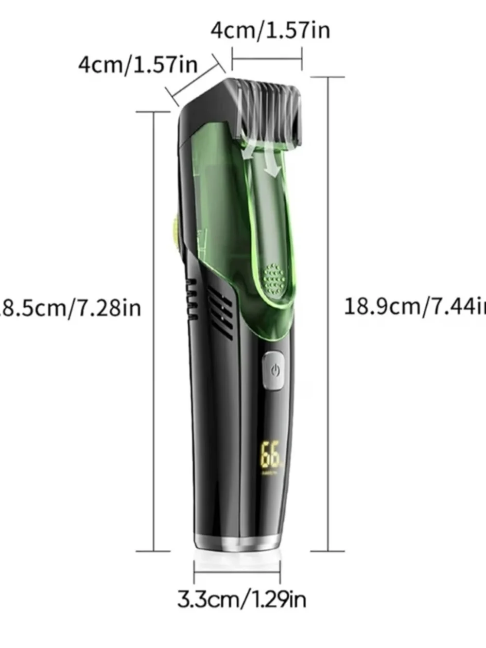 Waterproof Hair Trimmer - Vacuum Beard Razor for Men